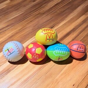 1990s McDonald’s Happy Meal Fitness Fun Balls – Lot of 5 Vintage Toys